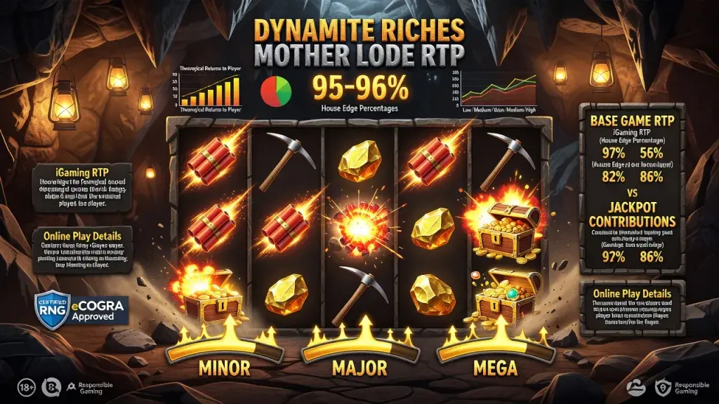 Dynamite Riches "Mother Lode" RTP Explained: Slot RTP Rate, iGaming RTP, and Online Play Details
